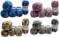 Preview: 500g Papatya Joyful Strickwolle bunt mit Farbverlauf, 500 Gramm Strickwolle 20% Wolle-Anteil mehrfarbig, Farbverlaufsgarn